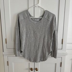 TNA Grey Waffle Shirt, Very Flattering Cut